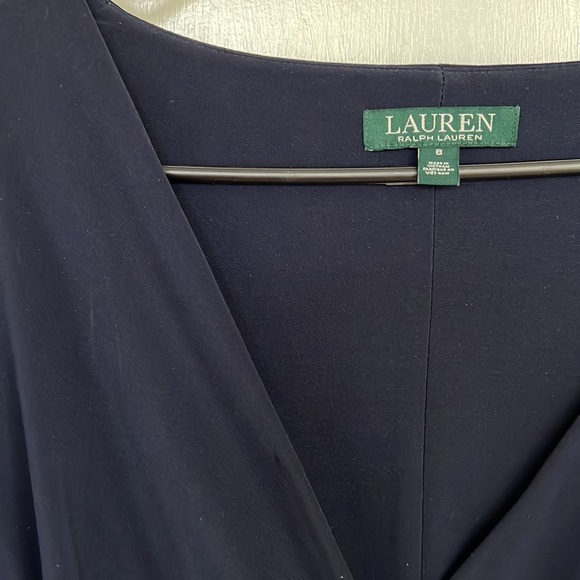 Ralph Lauren navy dress with gold buckle - Picture 3 of 6